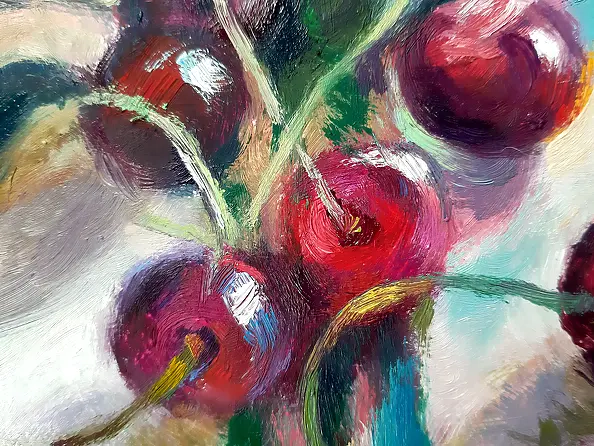 Barbara Gulbinowicz - Czereśnie na stole