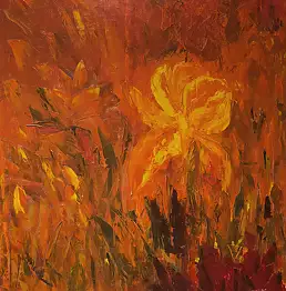 Ilona Milewska, Astrazione rossa, Quadro a olio - tela, 60 x 72