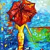 Anna Wach - roten Regenschirm