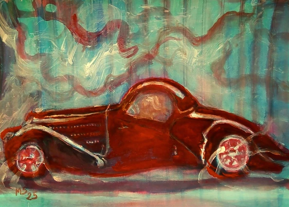 Marzena Salwowska - Red Bugatti