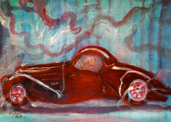 Marzena Salwowska - Red Bugatti