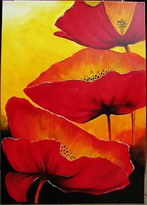   - Red poppies