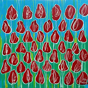 Edward Dwurnik - Red Tulips, 2014