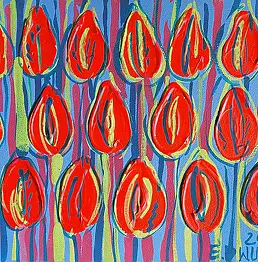 Edward Dwurnik - Tulipani rossi, 2015