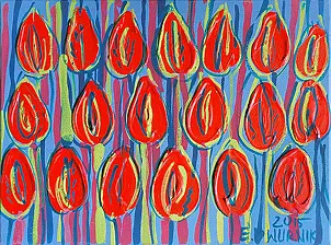 Edward Dwurnik - Red Tulips, 2015