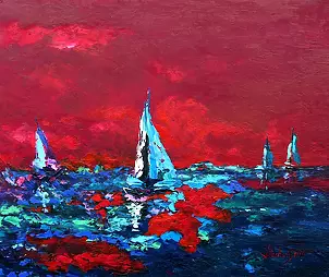 Jerzy Stachura - red sky