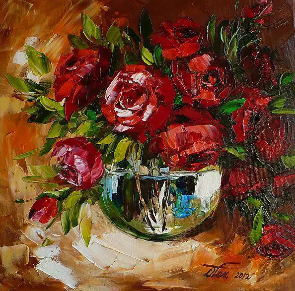 Dorota Łaz - Red roses