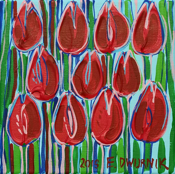 Edward Dwurnik - red tulips