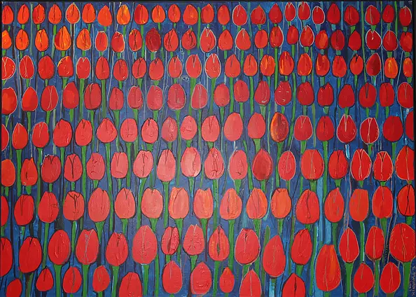 Edward Dwurnik - red tulips