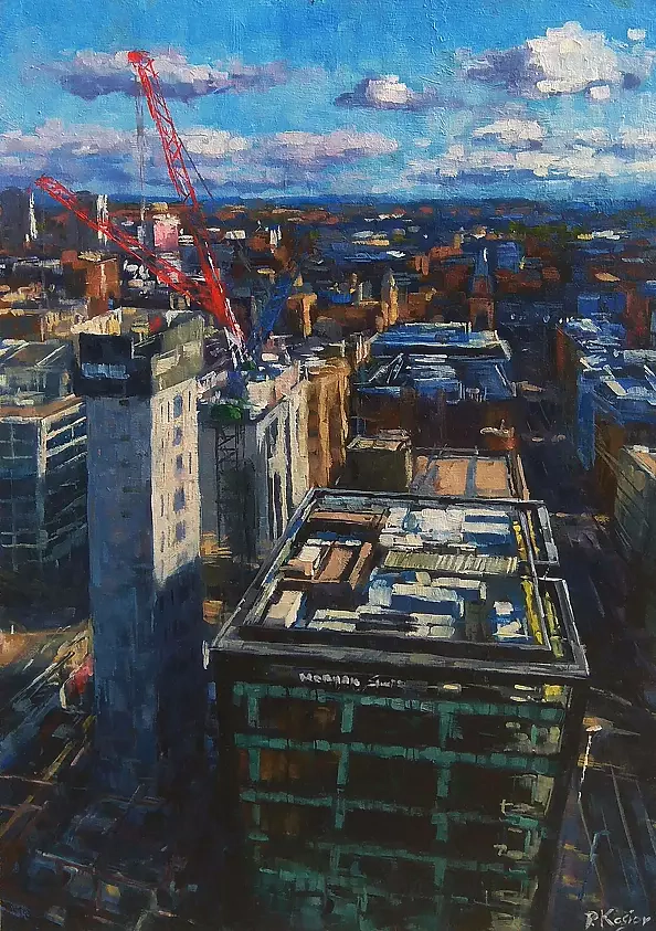Paweł Kosior - Red cranes over Glasgow
