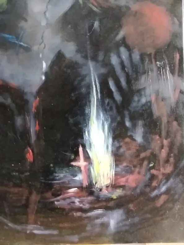 barbara Dybala, Red balloon 2, Oil painting - canvas, 60 x 80