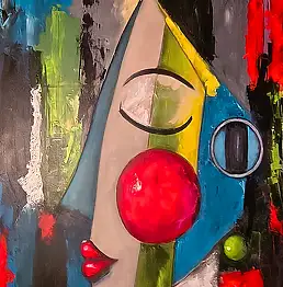 katarzyna nachajska, Czerwony sekret , Obraz akrylowy - płótno, 100 x 120