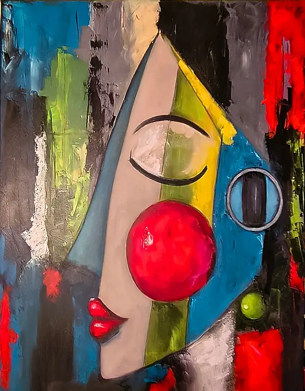 katarzyna nachajska, Secret rouge, Peinture acrylique - toile, 100 x 120