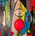 katarzyna nachajska, Secret rouge, Peinture acrylique - toile, 100 x 120