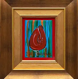 Edward Dwurnik, Czerwony tulipan, rok 2018 , Obraz olejny - płótno, 13 x 18