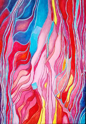 Marlena Kuc - Red stained glass