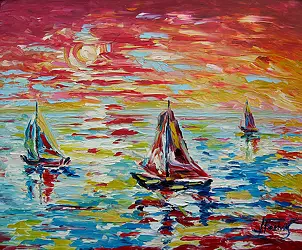 Jerzy Stachura - Red sunset