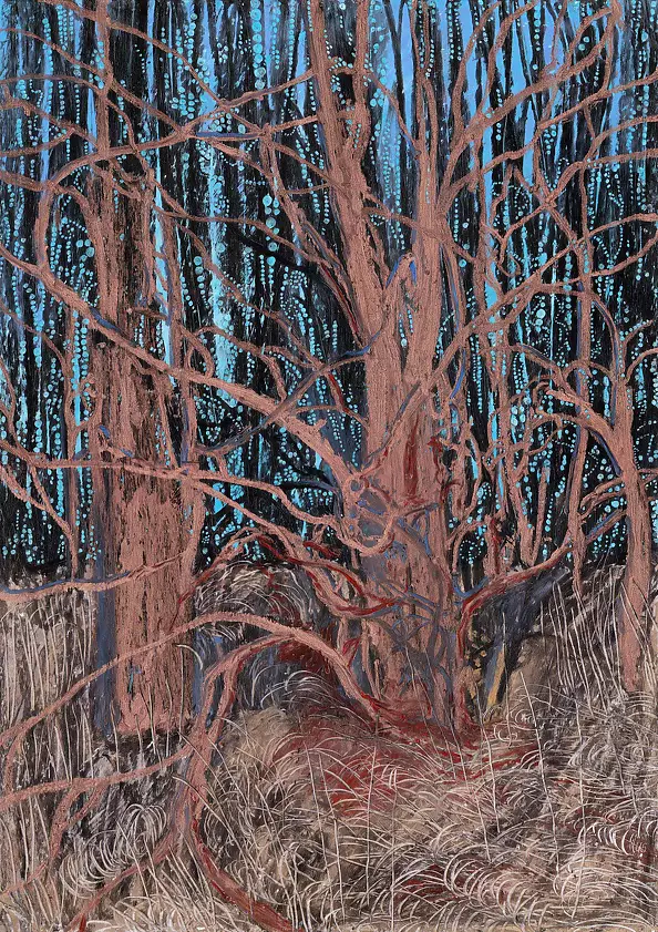 Angelika Mus Nowak - Trees put to sleep by a red light