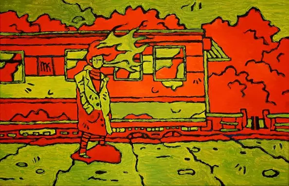 Krzysztof Mierzejewski - Man with train