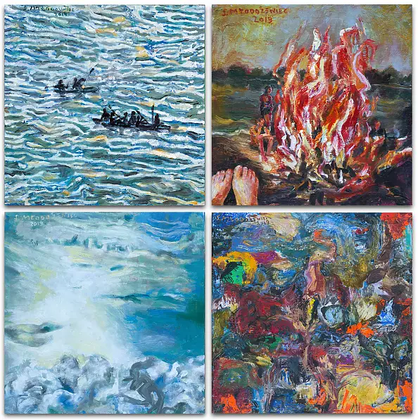 Stanisław Młodożeniec - Four Elements (Water, Fire, Air, Earth)