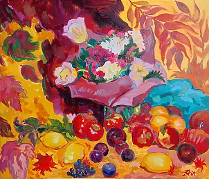 Anastasiia Kurkova, Czułe ciepło późnego października, Obraz olejny - płótno, 70 x 60