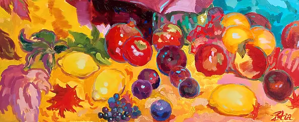 Anastasiia Kurkova, Czułe ciepło późnego października, Obraz olejny - płótno, 70 x 60