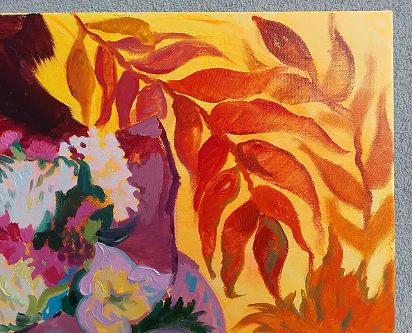 Anastasiia Kurkova, Czułe ciepło późnego października, Obraz olejny - płótno, 70 x 60