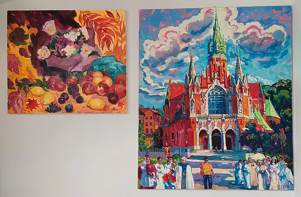 Anastasiia Kurkova, Czułe ciepło późnego października, Obraz olejny - płótno, 70 x 60