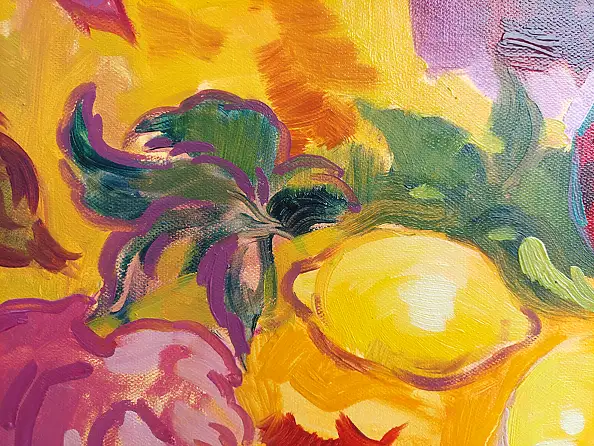 Anastasiia Kurkova, Czułe ciepło późnego października, Obraz olejny - płótno, 70 x 60