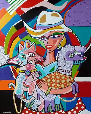   - LADY WITH A CAT AND DOG