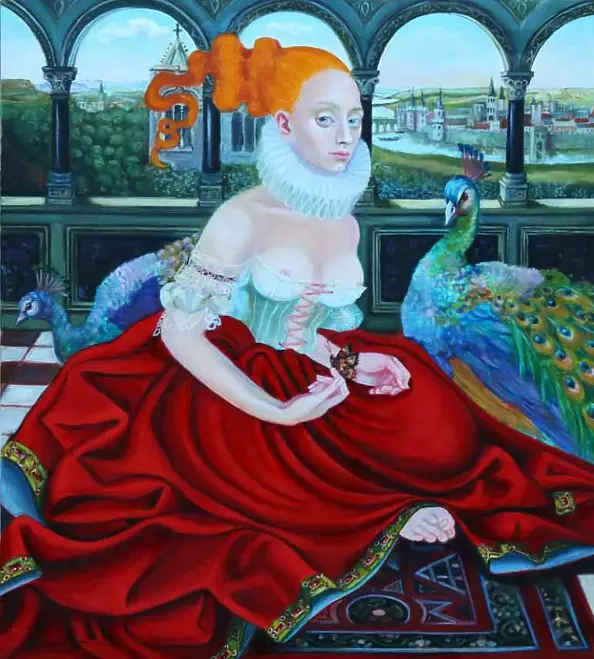 Magdalena Boroń - Lady with peacocks