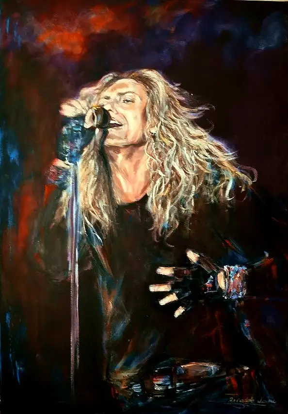 Bernadeta Nowak, DAVID COVERDALE - WHITESNAKE, Obraz akrylowy - płótno, 70 x 100