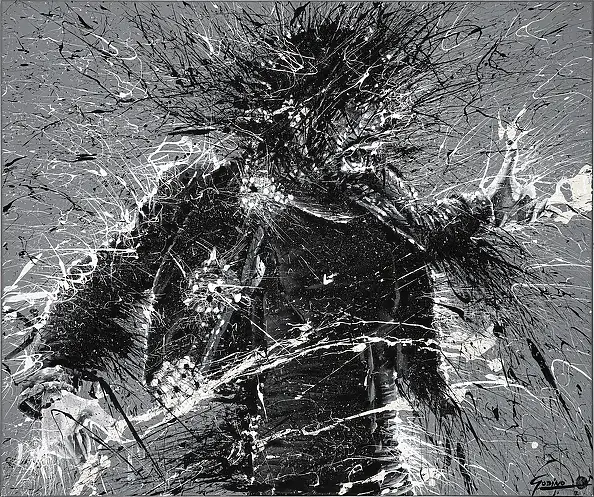 MATEO GODINO, DIRUPTIO, Obraz akrylowy - płótno, 120 x 100