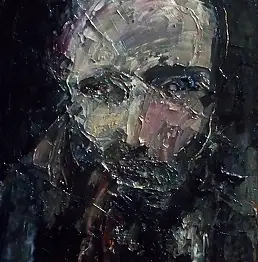 Rafał Koliński, Диссиденты: Акбар Gandji, Масляная картина - дошка, 26 x 35