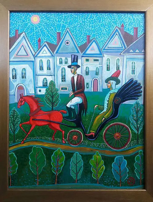 Leszek Kuchniak, CAB, Acrylic painting - canvas, 50 x 70