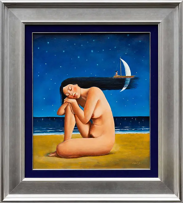 Rafał Olbiński - "DREAM", OIL PAINTING year 2019