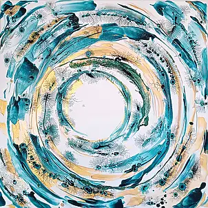 Joanna Bilska, SOGNO, Quadro ad acrilico, Inchiostro - tela, 60 x 60