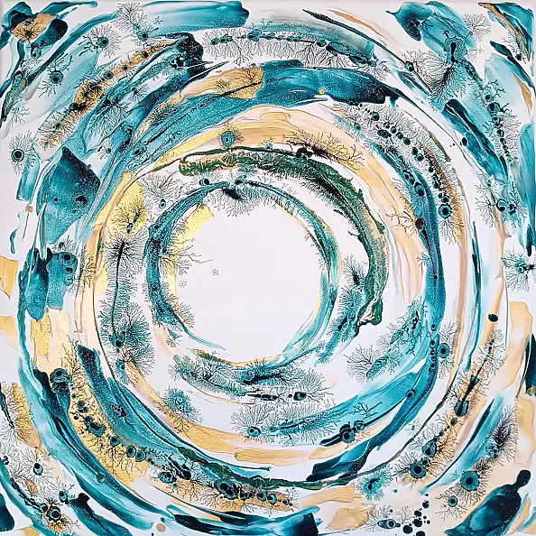 Joanna Bilska, TRAUM, Acryl-Bild, Tinte - Leinwand, 60 x 60