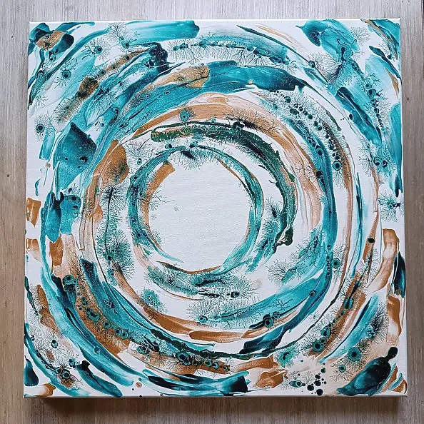 Joanna Bilska, TRAUM, Acryl-Bild, Tinte - Leinwand, 60 x 60