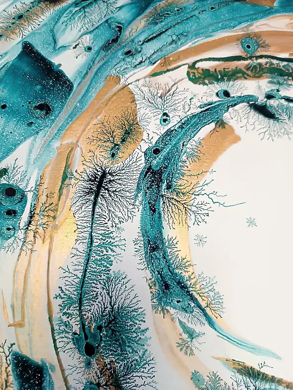 Joanna Bilska, TRAUM, Acryl-Bild, Tinte - Leinwand, 60 x 60