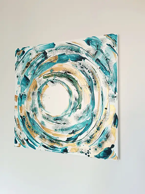 Joanna Bilska, TRAUM, Acryl-Bild, Tinte - Leinwand, 60 x 60