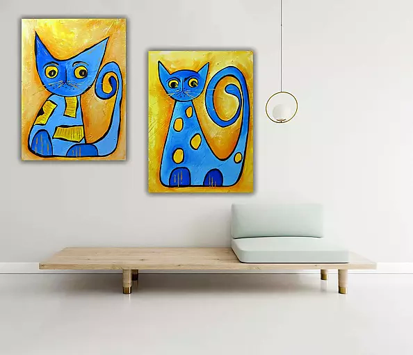 Marek Lutek - DWA KOTY 777 / diptych /