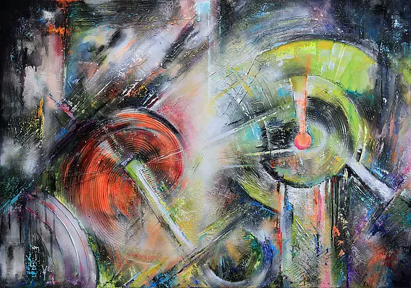 Radosław Popek - DYNAMICS oil painting 100x70 cm