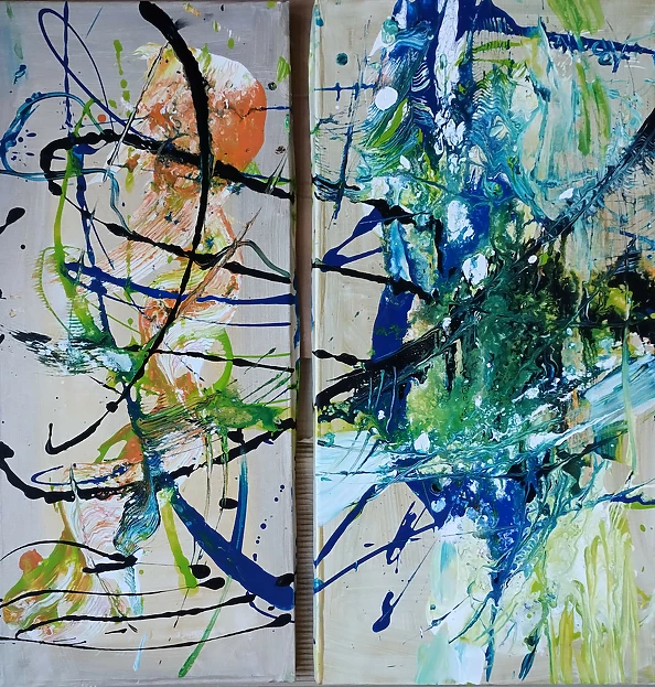 Anna Borcz - DYPTYK na złotym tle