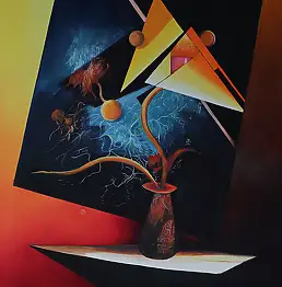Serge Ra, DZBANEK ŻYCZEŃ, Obraz olejny - płótno, 70 x 1000