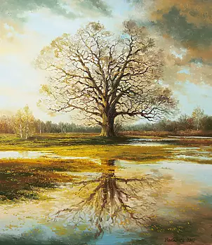 Jan Bartkevics - Dąb wiosną