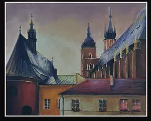 Renata Rychlik - Roofs in the rain, Krakow
