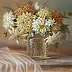 Lidia Olbrycht - Dahlien - die Blumen in einer Vase, Stillleben
