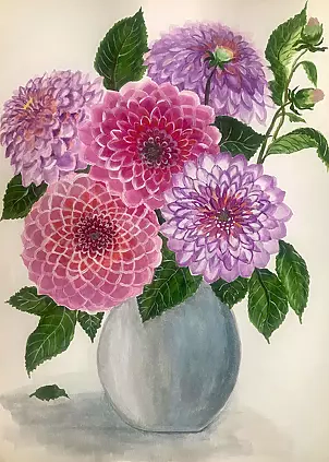 Ewa Zakrzewska - Dahlias in a vase