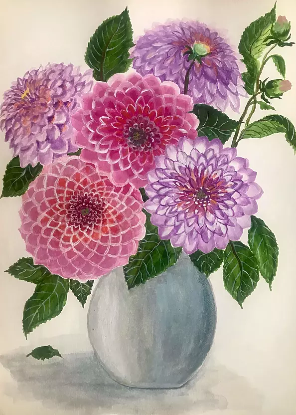 Ewa Zakrzewska - Dahlias in a vase